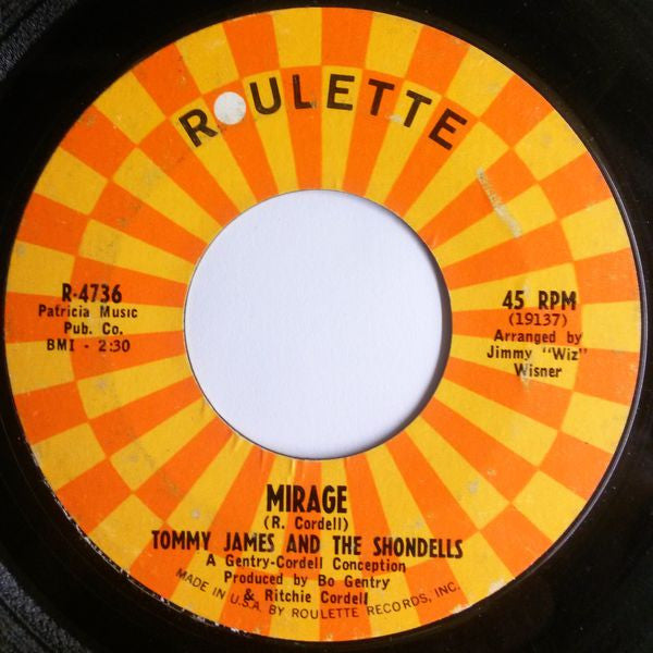 Tommy James & The Shondells : Mirage (7", Single)