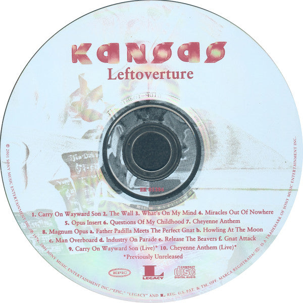 Kansas (2) : Leftoverture (CD, Album, RE, RM)