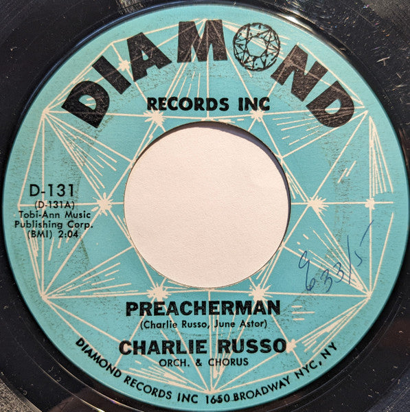 Charlie Russo : Preacherman (7", Single, Styrene, Mon)