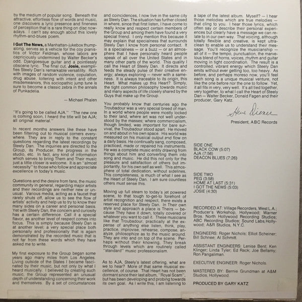 Steely Dan : Aja (LP, Album, Gat)