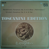 Arturo Toscanini, Felix Mendelssohn-Bartholdy, Franz Schubert, NBC Symphony Orchestra : Toscanini Edition (LP, Comp, Mono, RE)