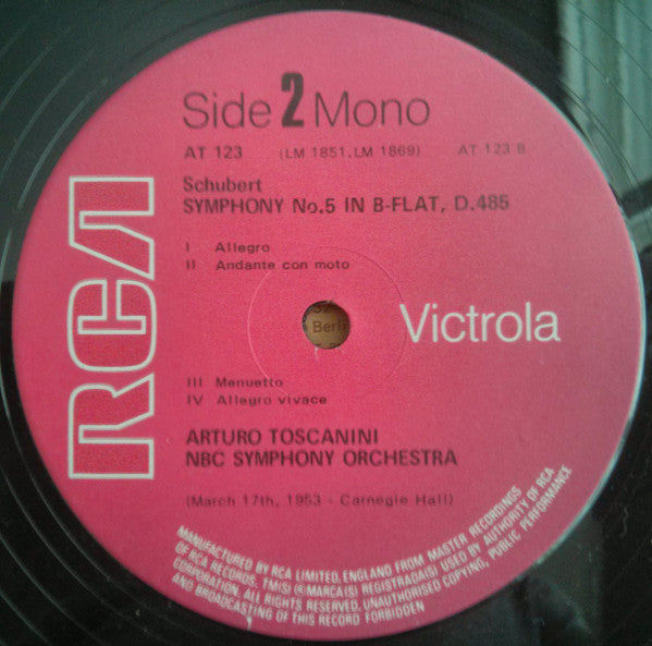 Arturo Toscanini, Felix Mendelssohn-Bartholdy, Franz Schubert, NBC Symphony Orchestra : Toscanini Edition (LP, Comp, Mono, RE)