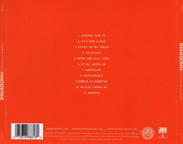Shinedown : Threat To Survival (CD, Album)