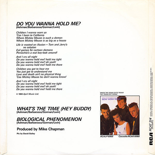 Bow Wow Wow : Do You Wanna Hold Me? (12")