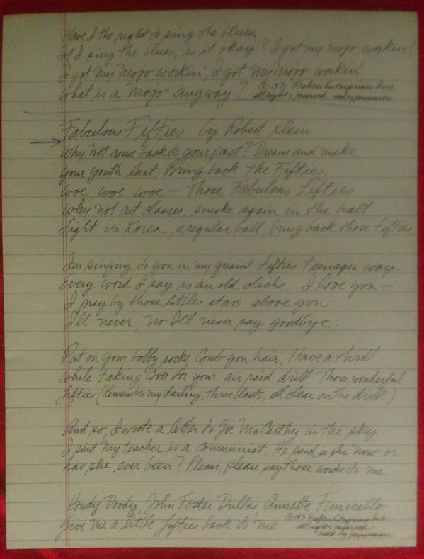 Robert Klein : Child Of The Fifties (LP, Album, Son)