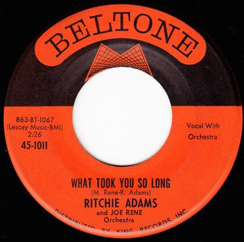 Ritchie Adams And Joe Rene & Orchestra : Two Initials (In A Heart) / What Took You So Long (7", Single)