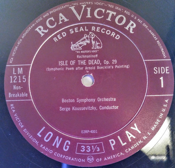 Sergei Vasilyevich Rachmaninoff / Sergei Prokofiev - Boston Symphony Orchestra • Serge Koussevitzky : Isle of the Dead / "Classical" Symphony In D, Op. 25 (LP, Mono)