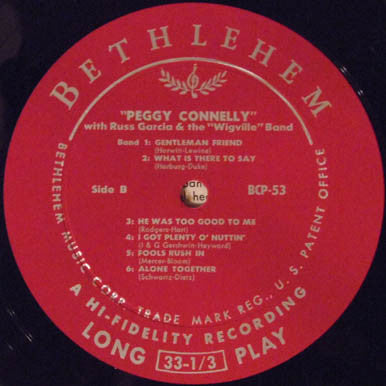 Peggy Connelly : Peggy Connelly (LP, Album, Mono)