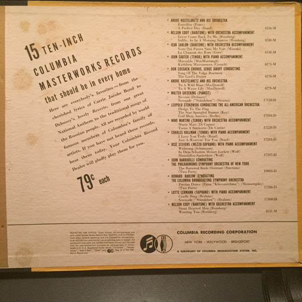 Nelson Eddy : Concert Favorites (4xShellac, 10", Album)