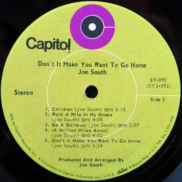 Joe South : Don't It Make You Want To Go Home (LP, Album, Los)