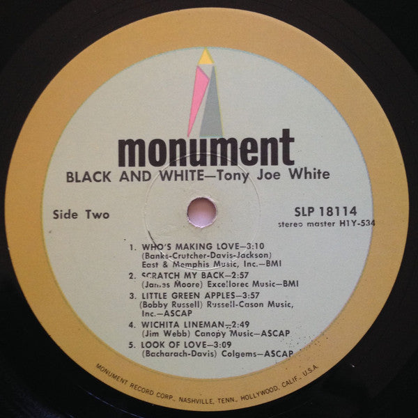 Tony Joe White : Black And White (LP, Album)