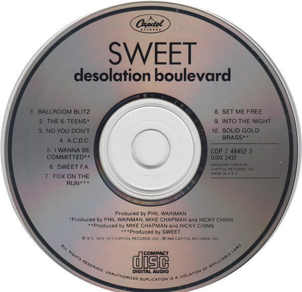 Sweet* : Desolation Boulevard (CD, Album, RE, Cap)