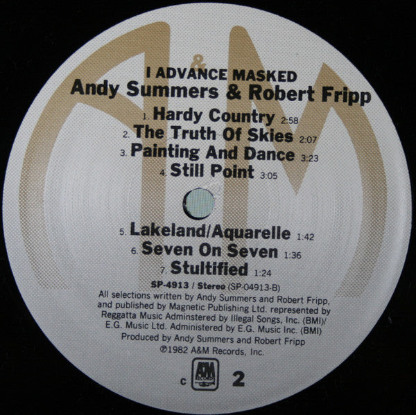 Andy Summers & Robert Fripp : I Advance Masked (LP, Album, C -)