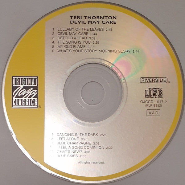 Teri Thornton : Devil May Care (CD, Album, RE, RM)