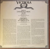 Johannes Brahms / Camille Saint-Saëns - Nathan Milstein, Gregor Piatigorsky, Fritz Reiner Conducting The Robin Hood Dell Orchestra Of Philadelphia And RCA Victor Symphony Orchestra : Concerto For Violin And Cello / Concerto For Cello (LP, Comp, Mono)