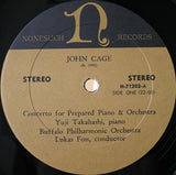 John Cage / Lukas Foss : Concerto For Prepared Piano & Orchestra / Baroque Variations (LP, Album, Gat)