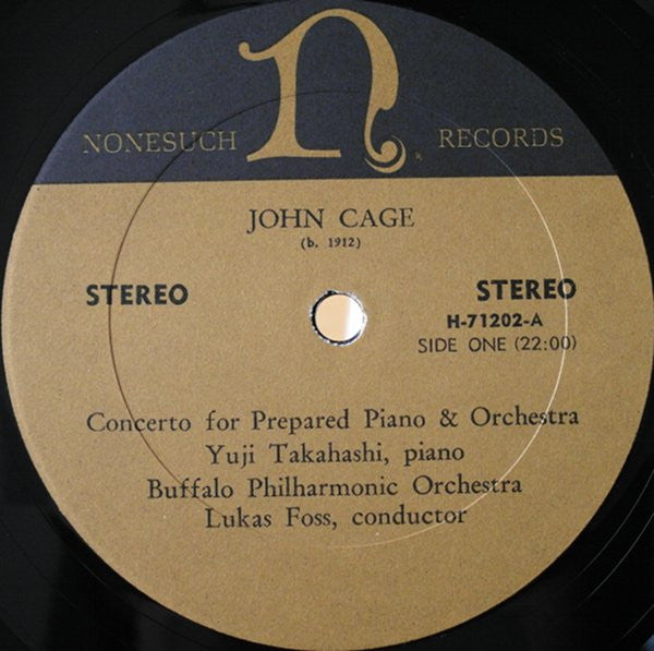 John Cage / Lukas Foss : Concerto For Prepared Piano & Orchestra / Baroque Variations (LP, Album, Gat)