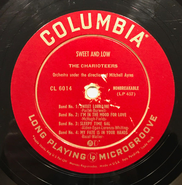 The Charioteers : Sweet And Low (10")