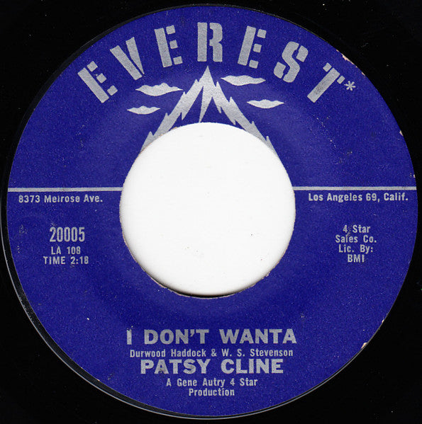 Patsy Cline : I Can't Forget / I Don't Wanta (7", Single)