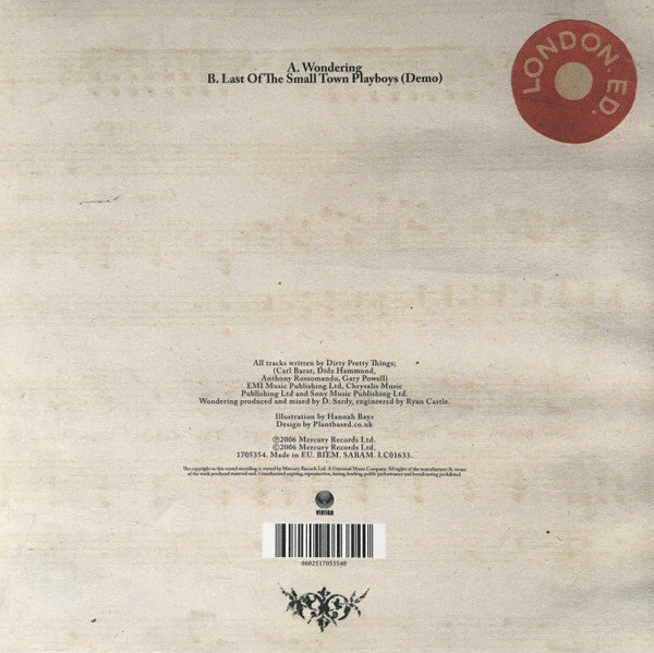Dirty Pretty Things : Wondering (7", Num, Gat)