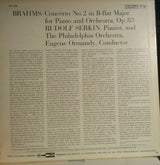 Rudolf Serkin / Johannes Brahms, The Philadelphia Orchestra / Eugene Ormandy : Piano Concerto No. 2 (LP, Album)