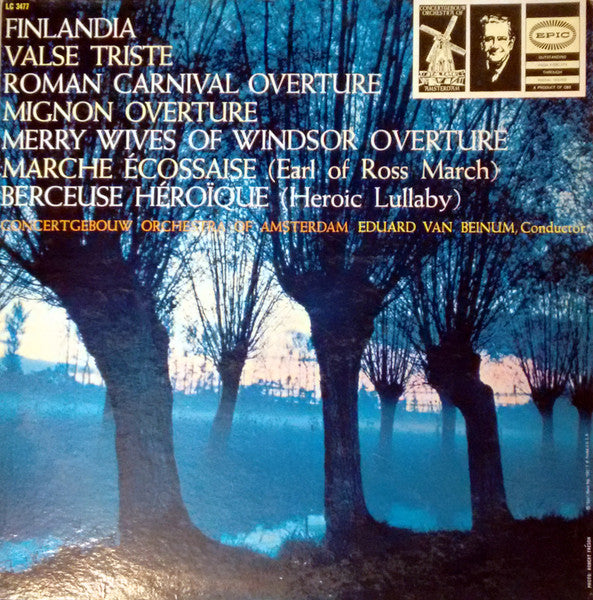 Concertgebouworkest , Conductor Eduard van Beinum : Finlandia, Valse Triste And Others (LP, Album, Mono)