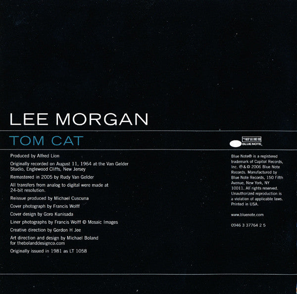 Lee Morgan : Tom Cat (CD, Album, RE, RM)