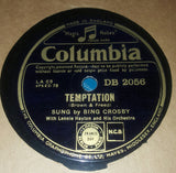 Bing Crosby : Temptation / Thanks (Shellac, 10")