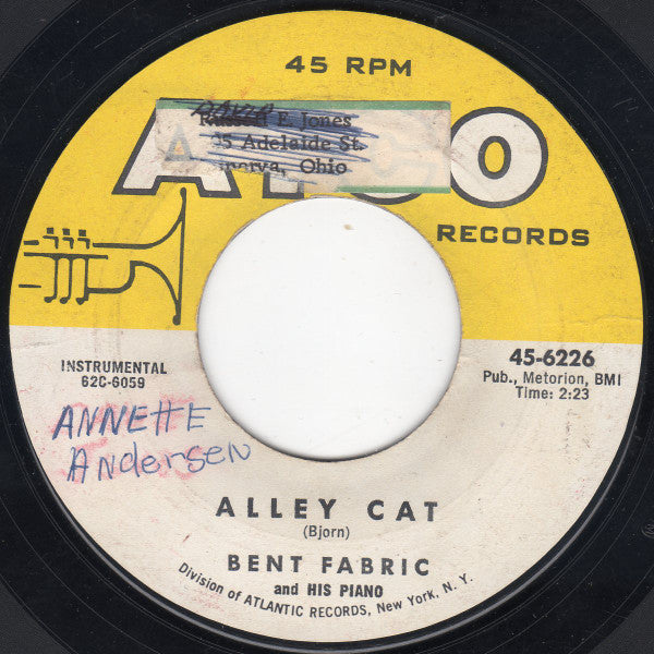 Bent Fabric : Alley Cat (7", Single, Styrene, Mon)