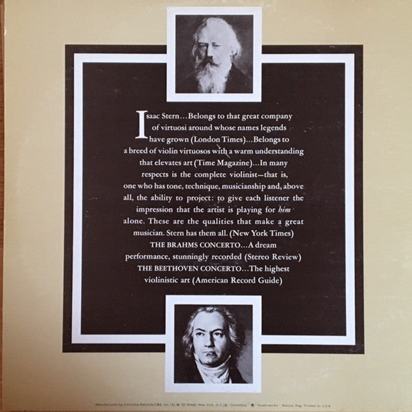 Isaac Stern : The Great Beethoven & Brahms Violin Concertos (2xLP, Comp)