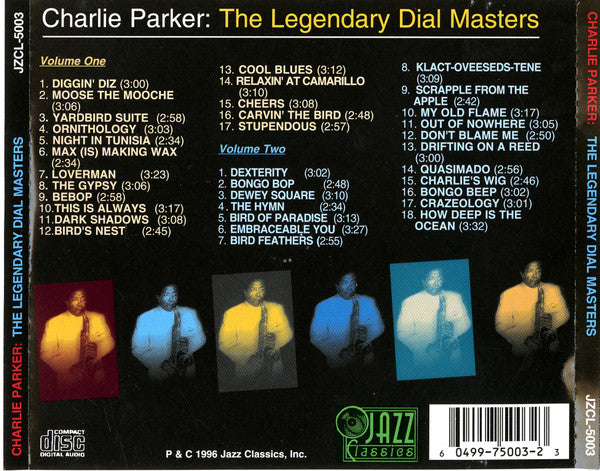 Charlie Parker : The Legendary Dial Masters (2xCD, Comp)