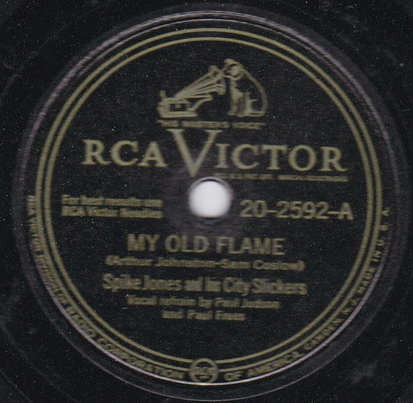 Spike Jones And His City Slickers : My Old Flame / People Are Funnier Than Anybody (Shellac, 10", Ind)