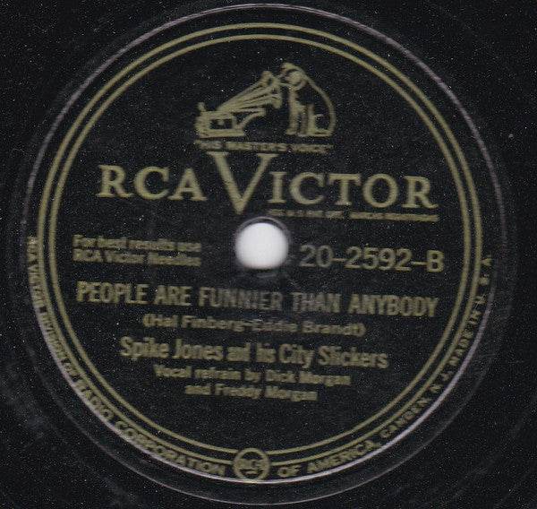 Spike Jones And His City Slickers : My Old Flame / People Are Funnier Than Anybody (Shellac, 10", Ind)