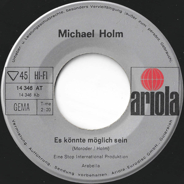 Michael Holm : Mendocino (7", Single)