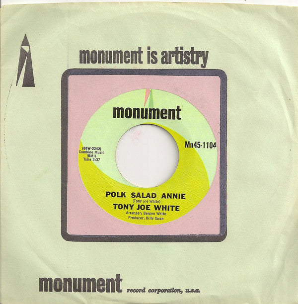 Tony Joe White : Polk Salad Annie (7", Single, Styrene, Mon)