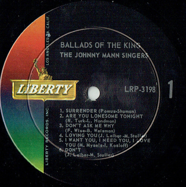 The Johnny Mann Singers : Ballads Of The King (LP, Album, Mono)