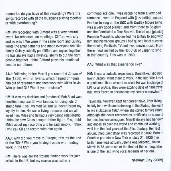 Helen Merrill : The Nearness Of You + You've Got A Date With The Blues (CD, Album, Comp, RE)