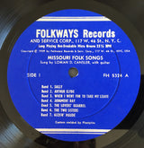 Loman D. Cansler : Missouri Folk Songs Sung By Loman D. Cansler (LP, Album, Mono)