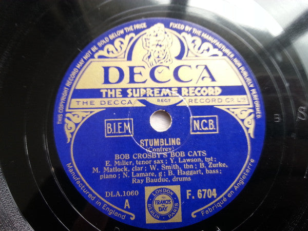 Bob Crosby And The Bob Cats : Stumbling / Fidgety Feet (Shellac, 10")