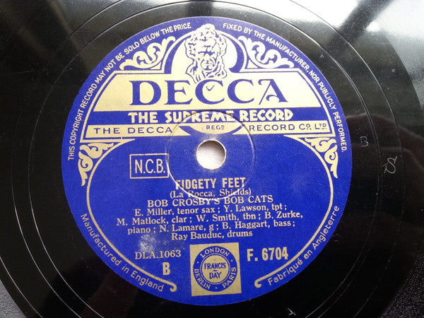 Bob Crosby And The Bob Cats : Stumbling / Fidgety Feet (Shellac, 10")