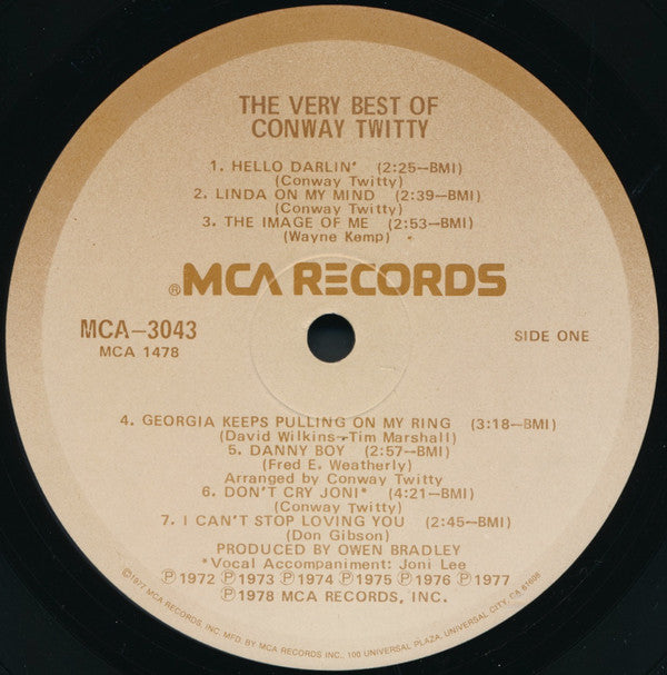 Conway Twitty : The Very Best Of (LP, Comp)