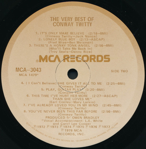 Conway Twitty : The Very Best Of (LP, Comp)