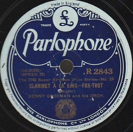 Benny Goodman And His Orchestra : Clarinet À La King / The Earl (Shellac, 10", DT)