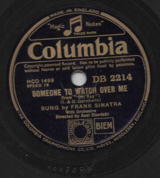 Frank Sinatra : I Dream Of You / Someone To Watch Over Me (Shellac, 10")