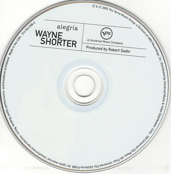 Wayne Shorter : Alegría (CD, Album)