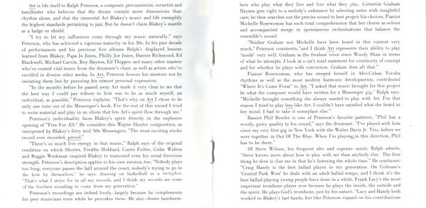 Ralph Peterson Quintet : Art (CD, Album)