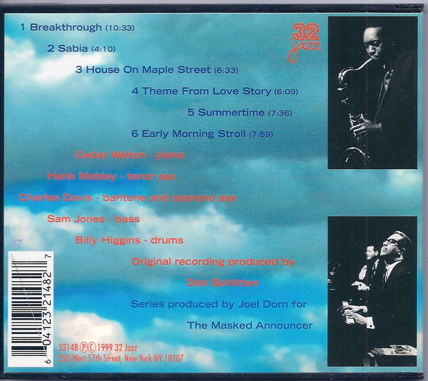 The Cedar Walton / Hank Mobley Quintet : Breakthrough! (CD, Album, RE)