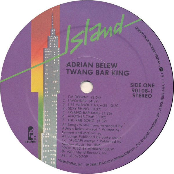 Adrian Belew : Twang Bar King (LP, Album)