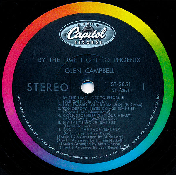Glen Campbell : By The Time I Get To Phoenix (LP, Album, Scr)