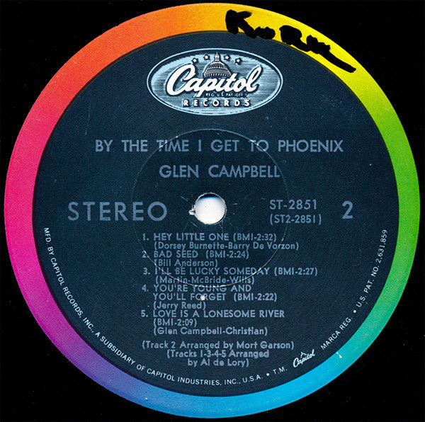 Glen Campbell : By The Time I Get To Phoenix (LP, Album, Scr)